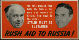 Stalin must be sustained : rush aid to Russia !