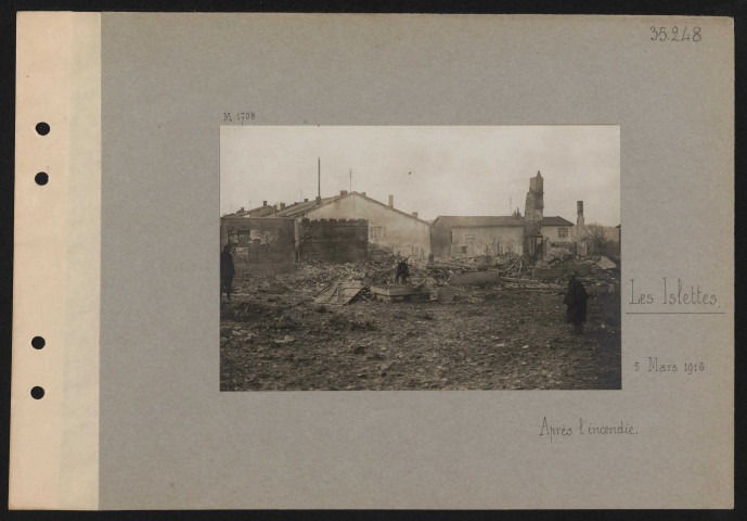 Les Islettes. Après l'incendie