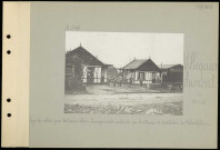 Villequier-Aumont. Foyer du soldat pour les troupes alliées ; baraquements construits par le "Bureau de distribution de Philadelphie"
