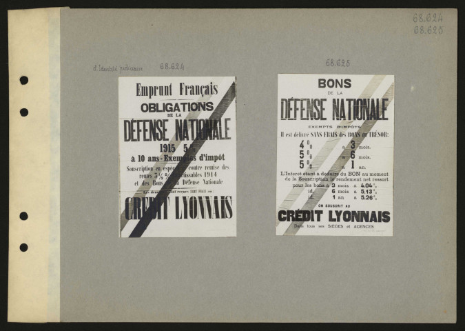 [Emprunt français. Obligations de la défense nationale. Crédit lyonnais]