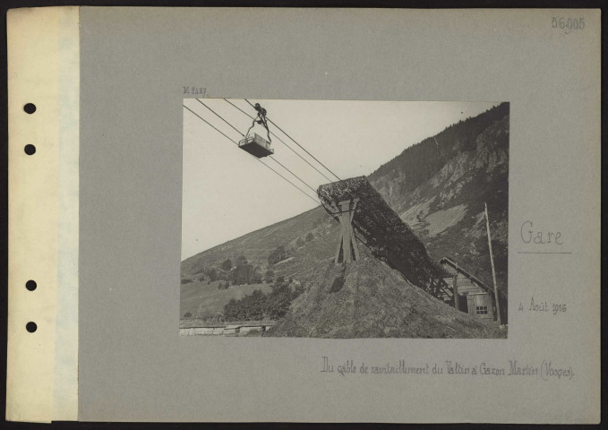Gazon Martin (Vosges). Gare du câble de ravitaillement du Valtin