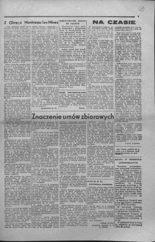 Glos Pracy (1953; n°1 - n°12)  Sous-Titre : Miesiecznik robotnikow polskich zrzeszonych w C. G. T. Force Ouvrière.  Autre titre : "La Voix du Travail". Journal polonais de la C. G. T. Force Ouvrière