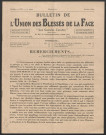 Année 1933. Bulletin de l'Union des blessés de la face "Les Gueules cassées"