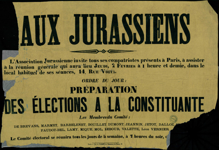 Réunion générale : Préparation des élections à la constituante