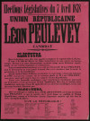 Élections législatives du 7 Avril 1878 : Union républicaine Léon Peullevey Candidat
