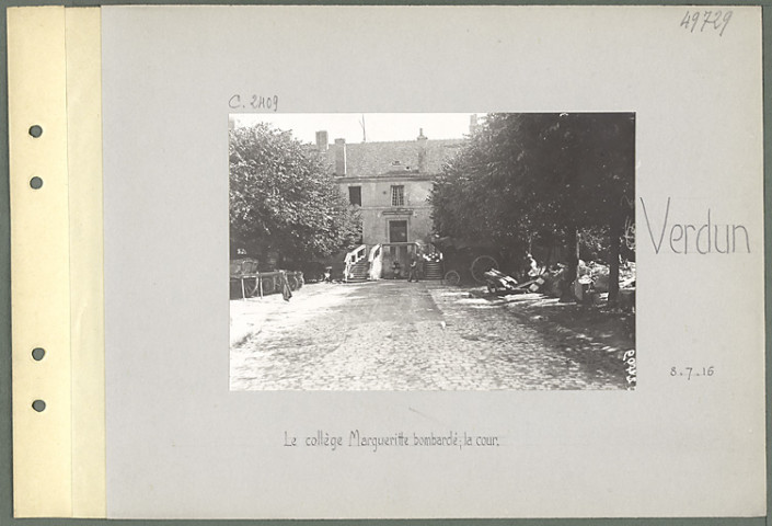 Verdun. Le collège Margueritte bombardé ; la cour