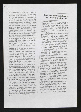 ANCHA. Agencia noticiosa chilena antifascista - édition en français - 1982
