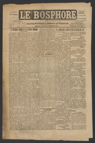 Octobre 1920 - Le Bosphore