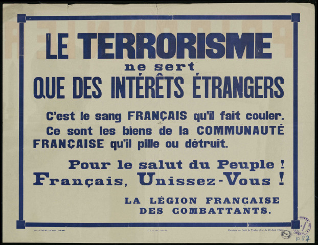 Le terrorisme ne sert que des intérêts étrangers : Français, unissez-vous !