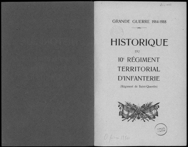 Historique du 10ème régiment territorial d'infanterie