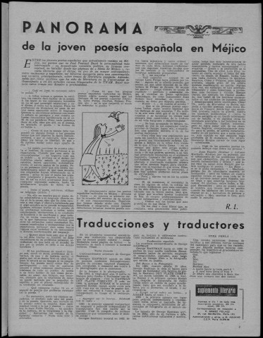 Solidaridad obrera. Suplemento literario (1956 : n° 551-611). Sous-Titre : Supplément mensuel de "Solidarité ouvrière", porte-parole de la C.N.T. d'Espagne en exil [puis] Supplément mensuel de "Solidaridad obrera", porte-parole de la C.N.T. d'Espagne en exil