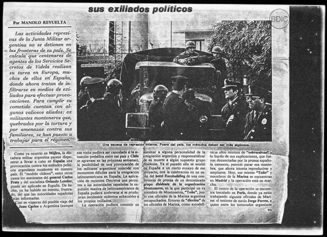 Coupures de presse internationale sur le boycott et l'Argentine, 1974-1984.