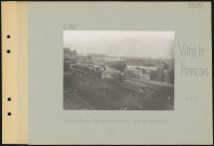 Vitry-le-François. Scierie militaire. Un coin de la scierie. Dépôt de bois débité