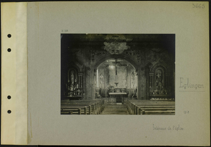 Eglingen. Intérieur de l'église