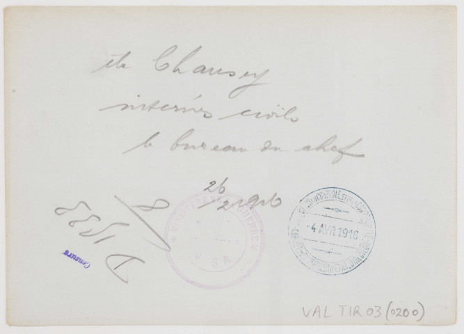 Ile Chausey. Internés civils. Le bureau du chef