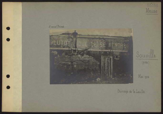 Souville (près) (Meuse). Ouvrage de la Laufée
