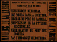 Élections Municipales Quartier des Terne : Maurice de La Fargue