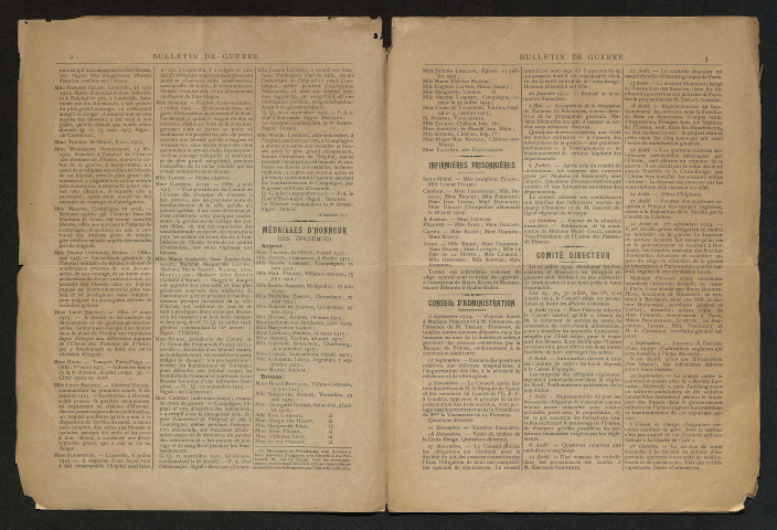 Année 1915 - Bulletin de guerre