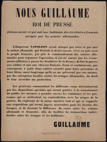 Je fais la guerre aux soldats et non aux citoyens français…