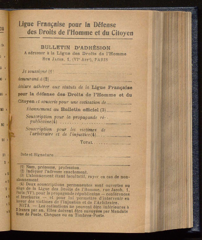 Juin 1910 - Bulletin officiel de la Ligue des Droits de l'Homme