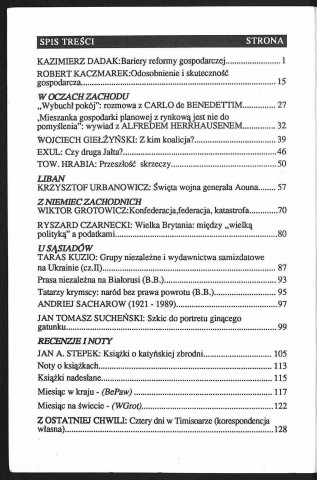 Kontakt (1990; n°1/2- n°12) Sous-Titre : Miesiecznik redagowany przez czlonkow i wspolpracownikow NSZZ Solidarnosc