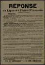 Réponse à la Ligue de la Patrie Française
