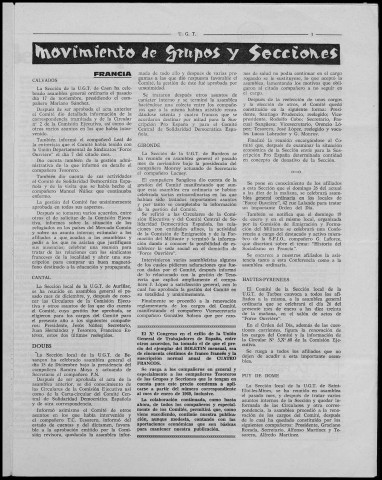 Boletín de la Unión general de trabajadores en España (1969 ; n° 290-299). Autre titre : Suite : Boletín de la Unión general de trabajadores de España en el exilio