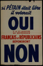Si Pétain était libre il voterait Oui à la deuxième question du référendum : Français et Républicains répondront Non