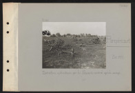 Porquéricourt. Destructions systématiques par les Allemands : matériel agricole saccagé