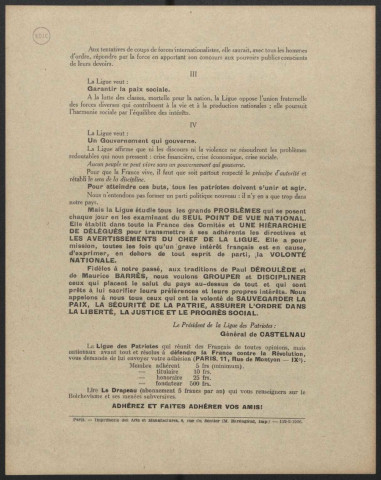 Guerre mondiale 1914-1918. France. Propagande patriotique d'organismes divers