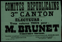 Comités Républicains : Vous voterez tous pour M. Brunet