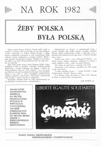 Polska w Europie (1982 ; n°1-12)  Sous-Titre : Trybuna Europejczykow kultury polskiej oraz przyjaciol Polski  Autre titre : La Pologne en Europe