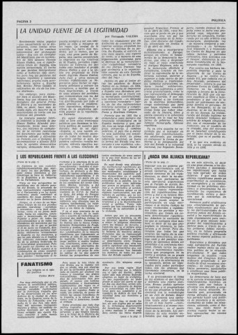 Política (1979 : n° 64-67). Sous-Titre : boletín de información interna de Izquierda republicana [puis] boletín de Izquierda republicana en Francia