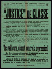 Justice de classe : Travailleurs, debout contre la répression !
