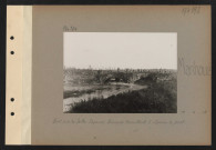 Manhoué. Pont sur la Seille. Sapeurs français travaillant à réparer le pont