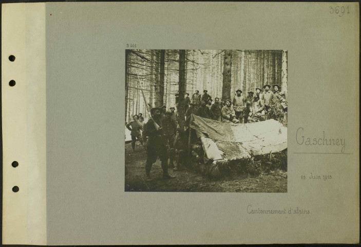 Gaschney. Cantonnement d'alpins