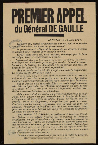 Premier appel du général de Gaulle