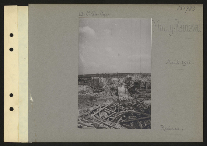 Mailly-Raineval. Ruines