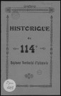 Historique du 114ème régiment territorial d'infanterie
