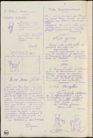 Le sans-cravate (1916 : n°s 4-6), Sous-Titre : journal du 2e Zouaves créé par la 20e Compagnie