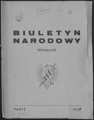 Biuletyn Narodowy (1959: n° 1)