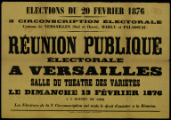 Réunion publique électorale à Versailles