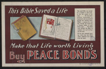 This Bible saved a life : buy peace bonds