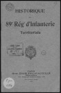 Historique du 89ème régiment territorial d'infanterie