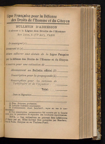 Décembre 1904 - Bulletin officiel de la Ligue des Droits de l'Homme