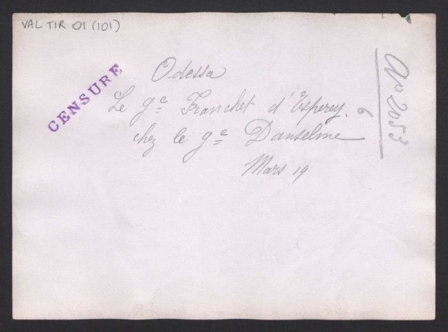 Odessa. Le général Franchet d'Esperey chez le général d'Anselme