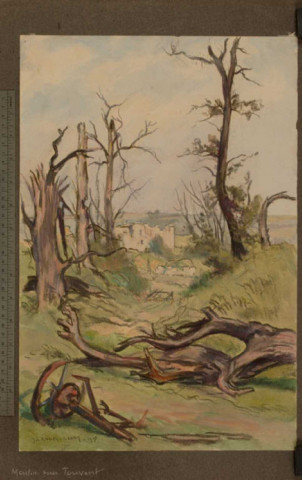 Moulin-sous-Touvent (Oise). L'entrée de la ferme