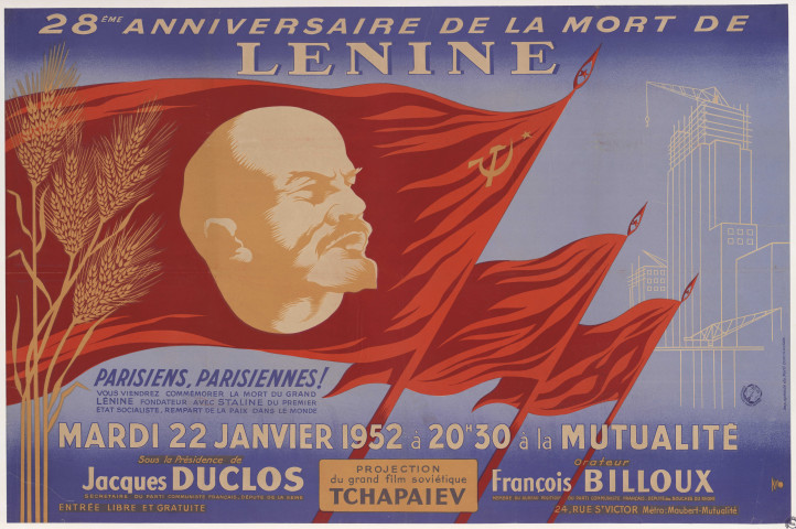 28ème anniversaire de la mort de Lenine