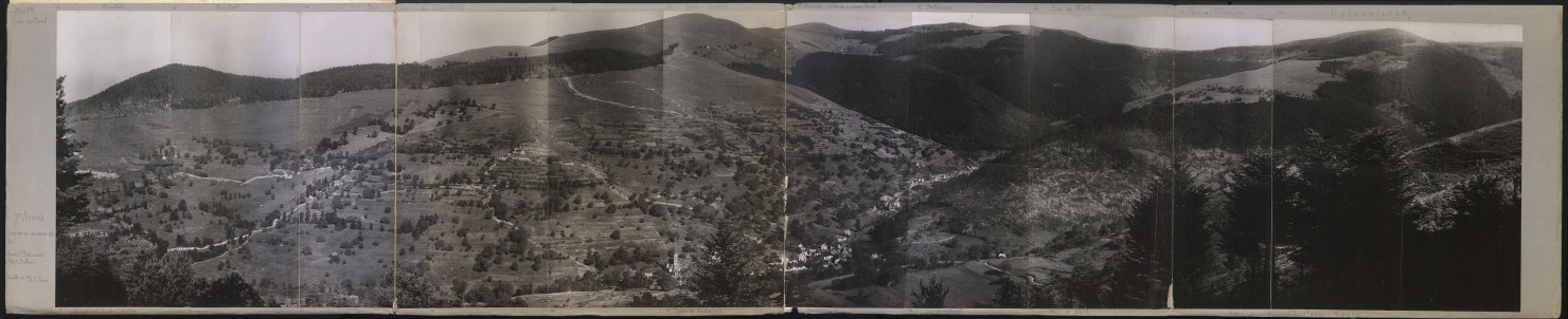 7e armée. Groupe des canevas de tir. Observatoire Robinson (Petit Ballon). Echelle de 1 mm pour 1/1000e. Clocher de Sondernach