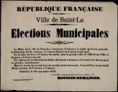 Elections municipales : renouvellement du conseil municipal